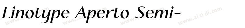 Linotype Aperto Semi字体转换